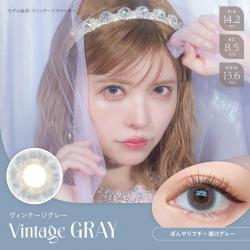 【AngelColor Bambi Vintage／エンジェルカラーバンビ ヴィンテージ ワンデー 1箱10枚】益若つばさプロデュース(1日使い捨て)[ヴィンテージ グレー]