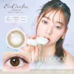 (2箱セット)【エバーカラーワンデーナチュラルモイストレーベルUV】 2箱40枚  （1日使い捨て） ［フィールグッド］