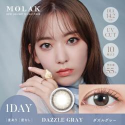 (2箱セット)【MOLAK/モラク】宮脇咲良イメージモデル 2箱20枚（1日使い捨て）［ダズルグレー］