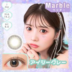 【Marble／マーブル】石川翔鈴イメージモデル 1箱10枚 （1日使い捨て）［アイシーグレー］