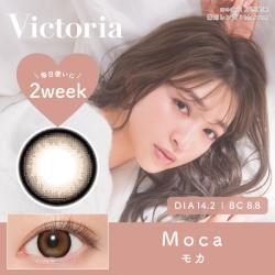 【Victoria 2week／ヴィクトリア2ウィーク】上西星来モデル 1箱6枚 （2週間装用）［モカ］