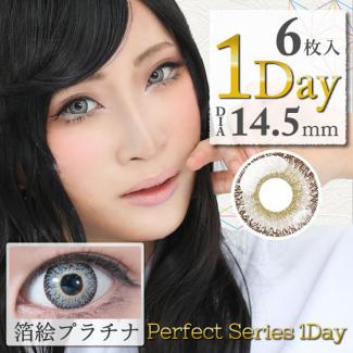 (2箱セット)【DOLCE Perfect 1day／ドルチェパーフェクトワンデー】2箱12枚 (1日使い捨て)［箔絵プラチナ]