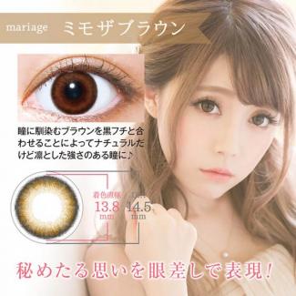 【マリアージュ／mariage】おりもあいプロデュース 1箱2枚（度なし）［ミモザブラウン］