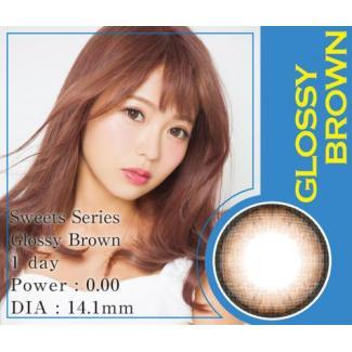 【MaxColor1day】鈴木あやプロデュースモデルカラコン 1箱10枚 （1日使い捨て）［グロッシーブラウン］