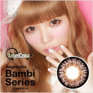 【AngelColor／エンジェルカラーバンビ】益若つばさプロデュース 度なし 1箱2枚 （1ヶ月使用） ［チョコレート］