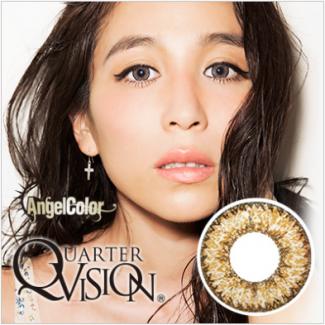 【AngelColor／エンジェルカラークォーターヴィジョン】度あり 2箱2枚 （1ヶ月使用） ［ヌーディークォーター］
