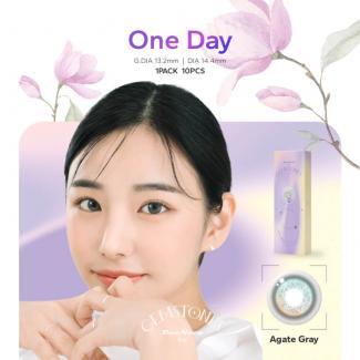 (2箱セット)【DooNoon GEMSTONES 1day /ドゥーヌーンジェムストーンワンデー】2箱20枚(1日使い捨て)［アガタグレー］
