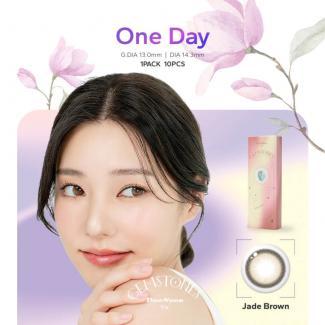 (2箱セット)【DooNoon GEMSTONES 1day /ドゥーヌーンジェムストーンワンデー】2箱20枚(1日使い捨て)［ジェイドブラウン］