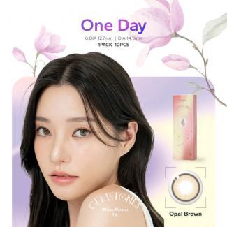 (2箱セット)【DooNoon GEMSTONES 1day /ドゥーヌーンジェムストーンワンデー】2箱20枚(1日使い捨て)［オパールブラウン］