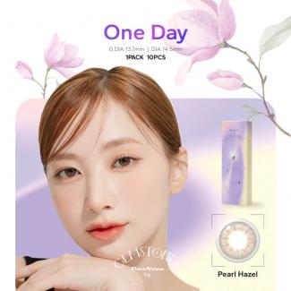 (2箱セット)【DooNoon GEMSTONES 1day /ドゥーヌーンジェムストーンワンデー】2箱20枚(1日使い捨て)［パールヘーゼル］