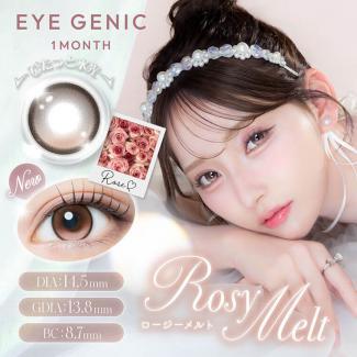 【EYE GENIC by evercolor／アイジェニックbyエバーカラー】 度あり（1ヶ月使用）［ロージーメルト］