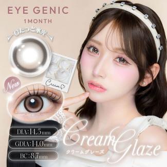 【EYE GENIC by evercolor／アイジェニックbyエバーカラー】 度あり（1ヶ月使用）［クリームグレース］