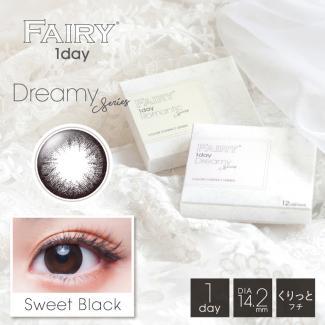 【FAIRY 1day／フェアリーワンデー】1箱6枚 度なし［スウィートブラック］
