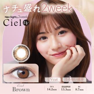 【ネオサイト2weekシエルUV】白宮みずほモデル 1箱6枚［シエルブラウン］