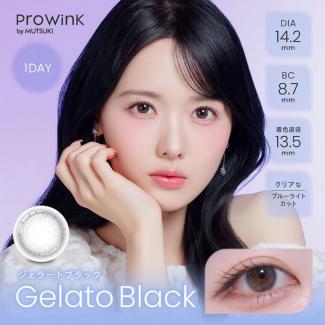 【プロウィンク/ProWink】夢月プロデュース 1箱10枚入り (1日使い捨て)［ジェラートブラック］