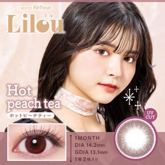 【1MONTH Refrear Lilou UV／ワンマンスマンスリフレアリルUV】小泉のんイメージモデル 1箱2枚入り[ホットピーチティー]