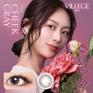 【ヴィレジェ/VILLEGE】 1箱10枚 (1日使い捨て)［チークグレー］