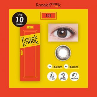 (2箱セット)【KnockKnock1day／ノックノックワンデー】2箱20枚（1日使い捨て）［101ダークブラウン］