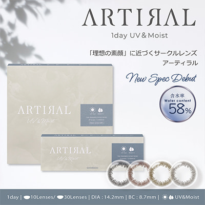 【ARTIRAL 1day UV&Moist／アーティラルワンデー UV&MOIST 58%】