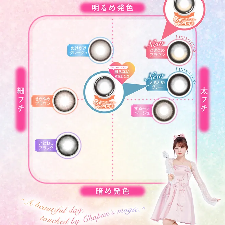齊藤なぎさイメージモデルカラコン chapun｜Color Chart