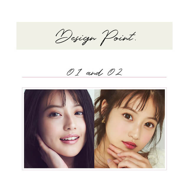 今田美桜イメージモデルカラコン Diya1day-ダイヤワンデー|Design Point. 01 and 02