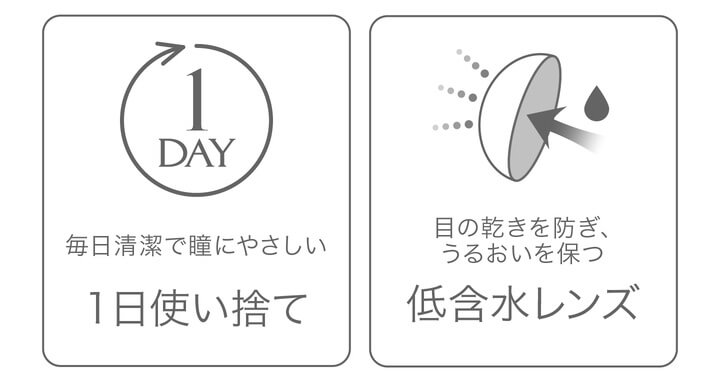 カラコン Ever Color 1day Natural -エバーカラーワンデーナチュラル|毎日清潔で瞳にやさしい1日使い捨て 目の乾きを防ぎ、うるおいを保つ 低含水レンズ