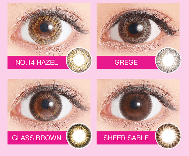 NO.14HAZEL GREGE GLASSBROWN SHEERSABLE