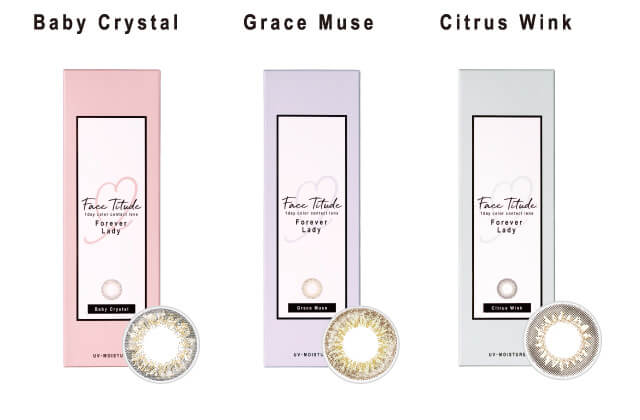 山本舞香イメージモデルカラコン FaceTitude -フェイスティチュード|Baby Crystal Grace Muse Citrus Wink