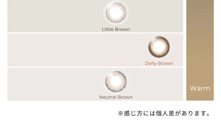 【フェアリーワンデーニュートラルシリーズ/FAIRY_1day_Neutral_series】｜LittleBrown DollyBrown NeutralBrown Warm ※感じ方には個人差があります。