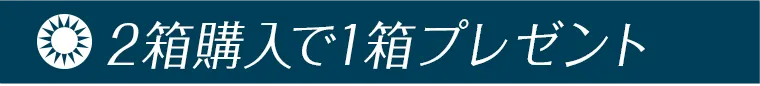 2箱購入で1箱プレゼント