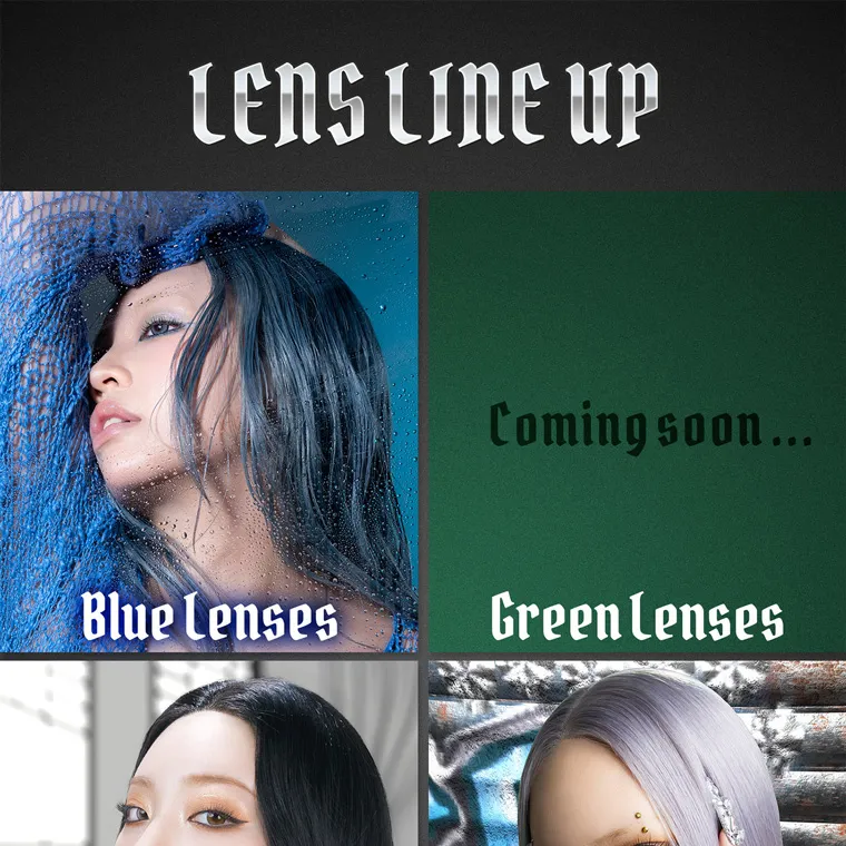 ちゃんみなプロデュースカラコン gal never die ギャルネバーダイ｜LENS LINE UP Blue Lenses Green Lenses Coming soon