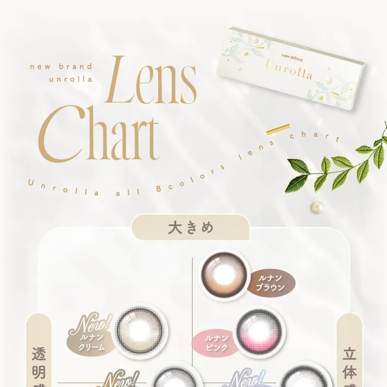 坂巻有紗イメージモデルカラコン unrolla｜Lens Chart
