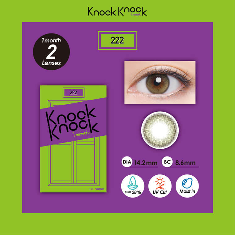 (2箱セット)【KnockKnock 1month/ノックノックマンスリー】 2箱4枚（1ヶ月装用）［222］