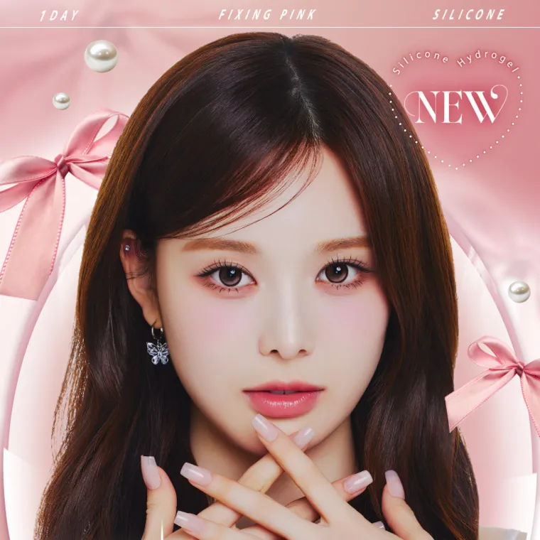 バン・ジミンイメージモデルカラコン 1-DAY Refrear a-eye｜1DAY FIXING PINK SILICONE icone Hydroge NEW