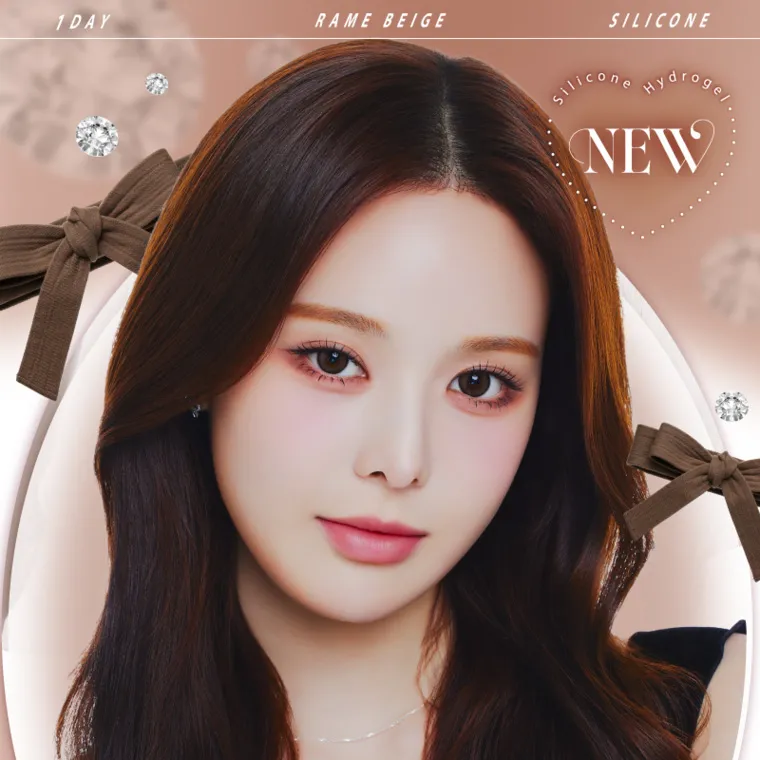 バン・ジミンイメージモデルカラコン 1-DAY Refrear a-eye｜1DAY RAME BEIGE SILICONE licone Hydroge NEW 