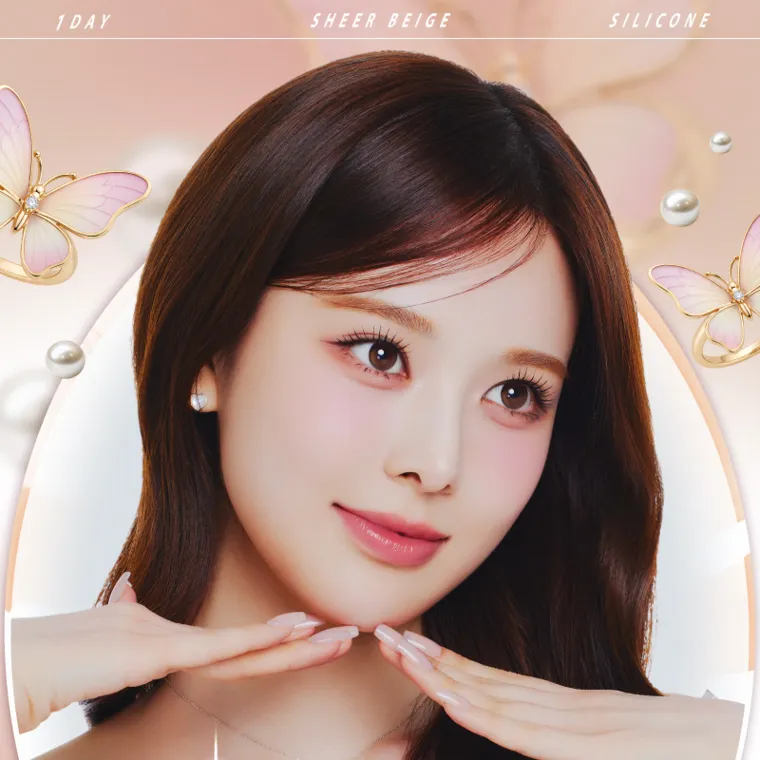 バン・ジミンイメージモデルカラコン 1-DAY Refrear a-eye｜1DAY SHEER BEIGE SILICONE