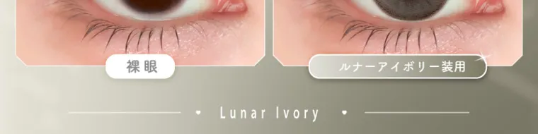 バン・ジミンイメージモデルカラコン 1-DAY Refrear a-eye｜ 裸眼 Lunar Ivory ルナーアイボリー装用