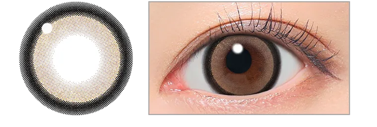 板野友美イメージモデルカラコン secret candy magic 1day シークレットキャンディーマジックワンデー｜ラメブラウン