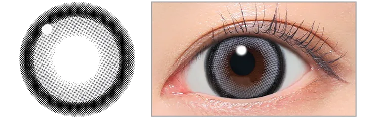 板野友美イメージモデルカラコン secret candy magic 1day シークレットキャンディーマジックワンデー｜ラメグレー